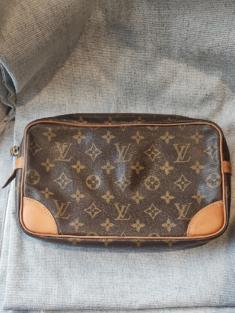 Louis Vuitton Monogram Canvas Toiletry Pouch in Brown and Tan - Picture 2 of 8
